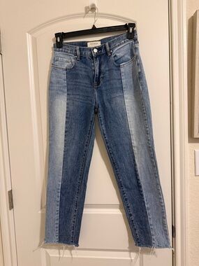 PacSun Two-Tone Blue Panel Vintage Icon Straight Leg Jeans